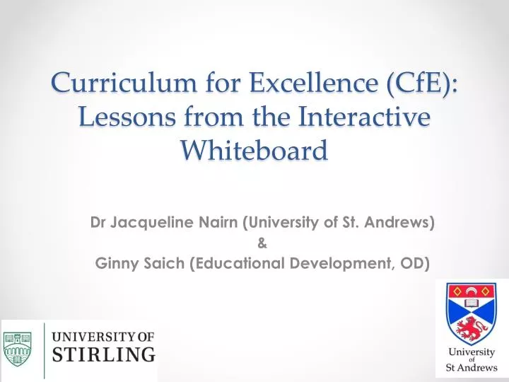 curriculum for excellence cfe lessons from the interactive whiteboard