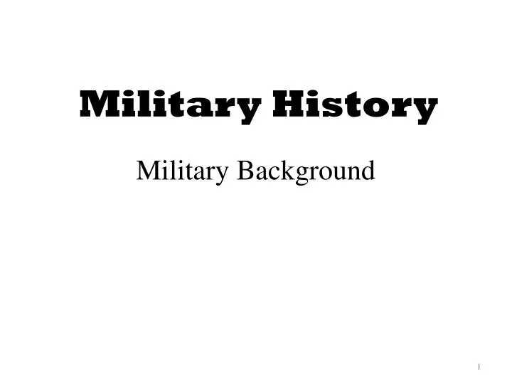 military background