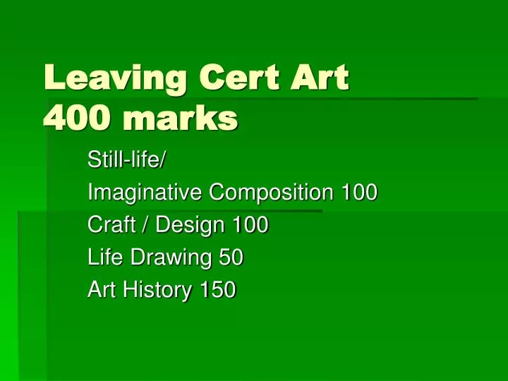 leaving cert art 400 marks