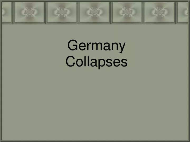 germany collapses
