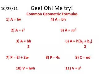 10/25/11			 Gee! Oh! Me try!