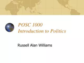 POSC 1000 Introduction to Politics