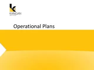 Operational Plans