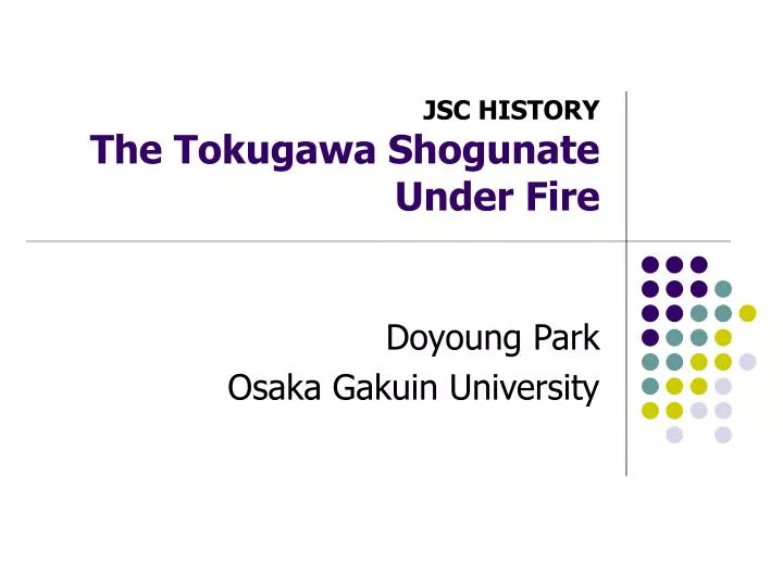jsc history the tokugawa shogunate under fire
