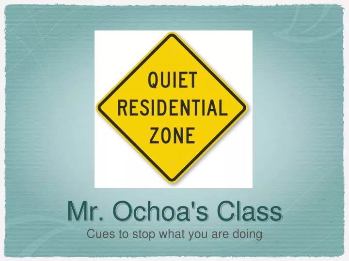 mr ochoa s class