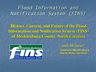 Flood Information and Notification System (FINS)
