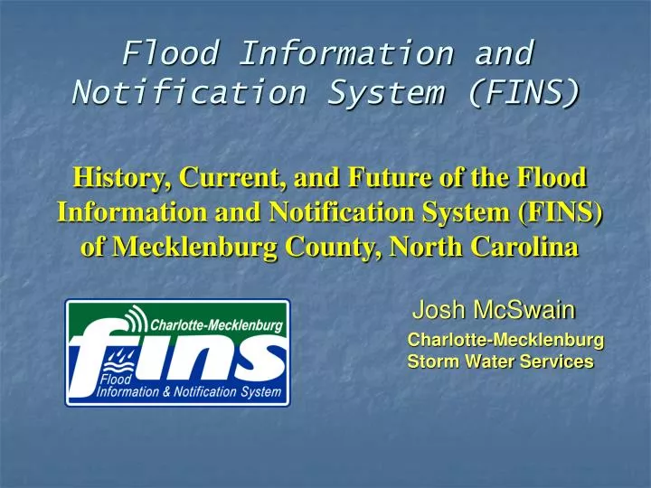 flood information and notification system fins