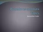 Experimental Procedures and Data Tables: A Comprehensive Guide - slide 1