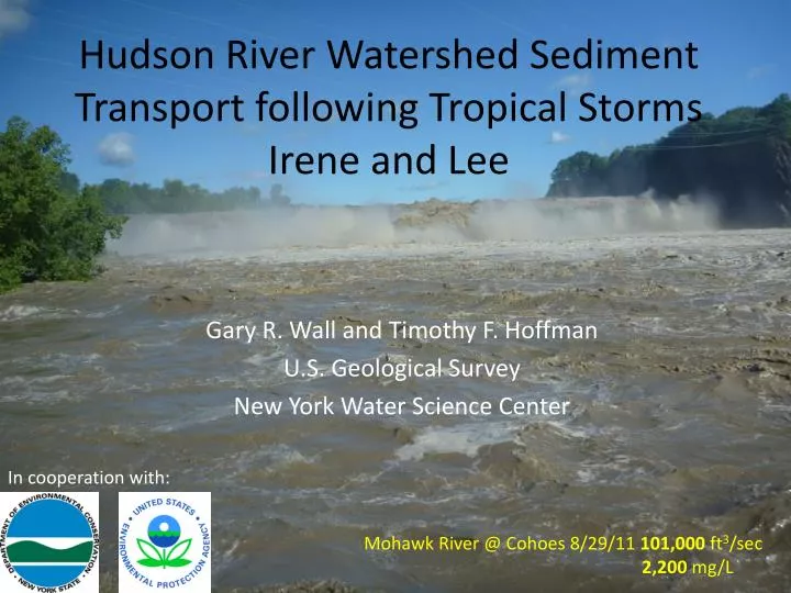 hudson river watershed sediment transport following tropical storms irene and lee