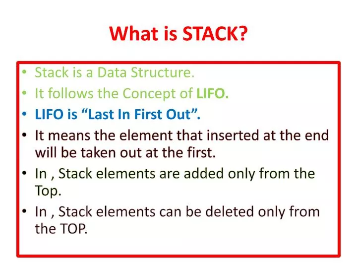 what is stack
