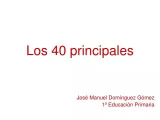 los 40 principales