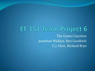 EF 151 Team Project 6