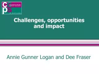 Challenges, opportunities and impact