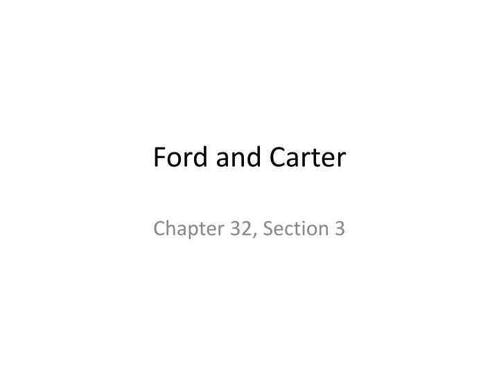 ford and carter
