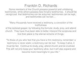 Franklin D. Richards