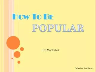 how to be