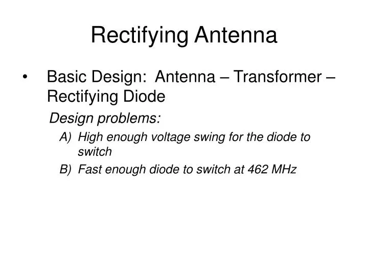 rectifying antenna