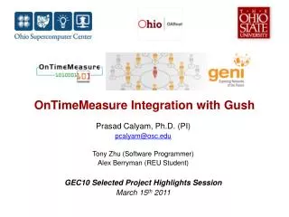 OnTimeMeasure I ntegration with Gush