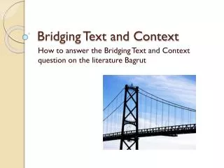 Bridging Text and Context