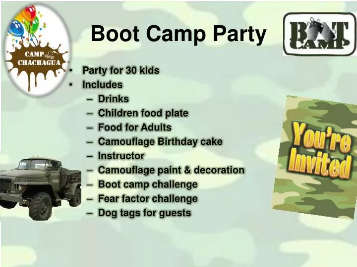 boot camp party