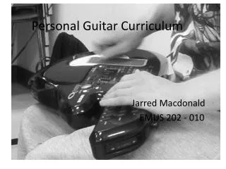 Personal Guitar Curriculum