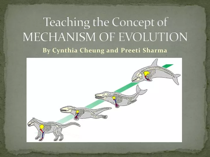 teaching the concept of mechanism of evolution