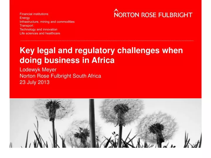 key legal and regulatory challenges when doing business in africa