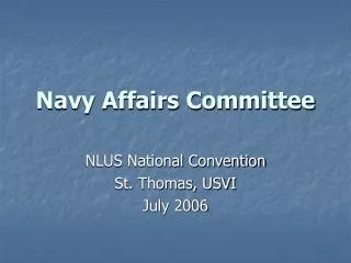 Navy Affairs Committee