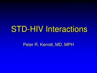 STD-HIV Interactions