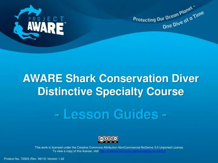 aware shark conservation diver distinctive specialty course lesson guides