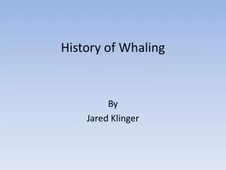 History of Whaling