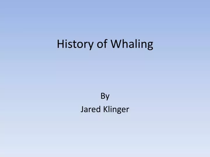 history of whaling