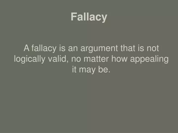 fallacy