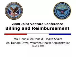 2008 Joint Venture Conference Billing and Reimbursement