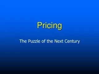 Pricing