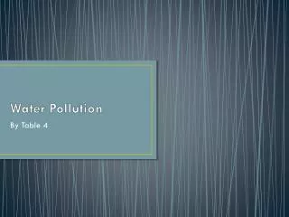 Water Pollution