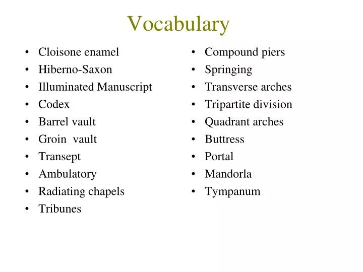 vocabulary