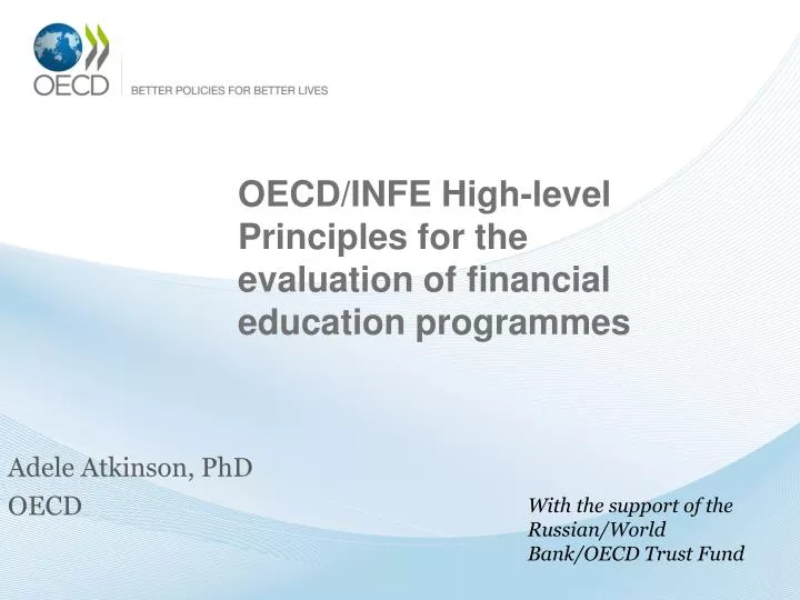 oecd infe high level principles for the evaluation of financial education programmes