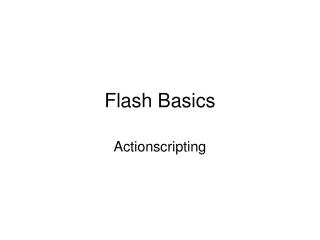 Flash Basics