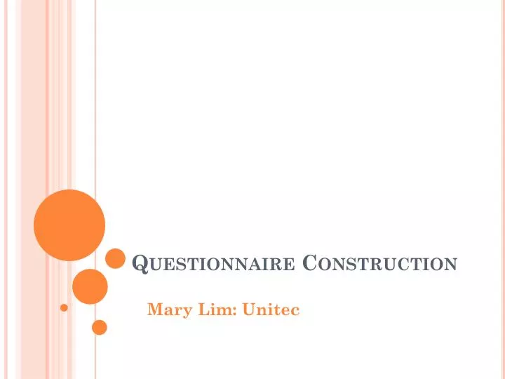 questionnaire construction