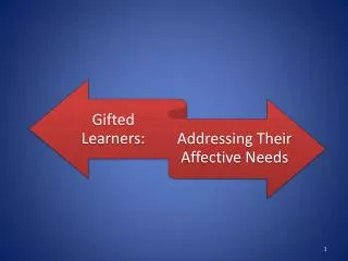 Addressing Affective Needs