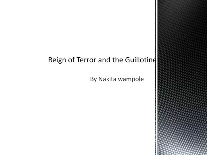 reign of terror and the guillotine