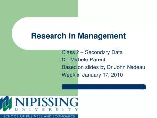 Research in Management