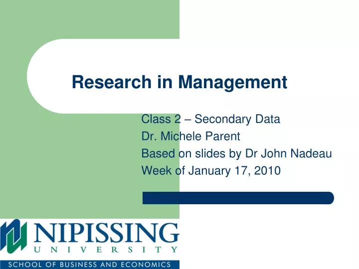 research in management