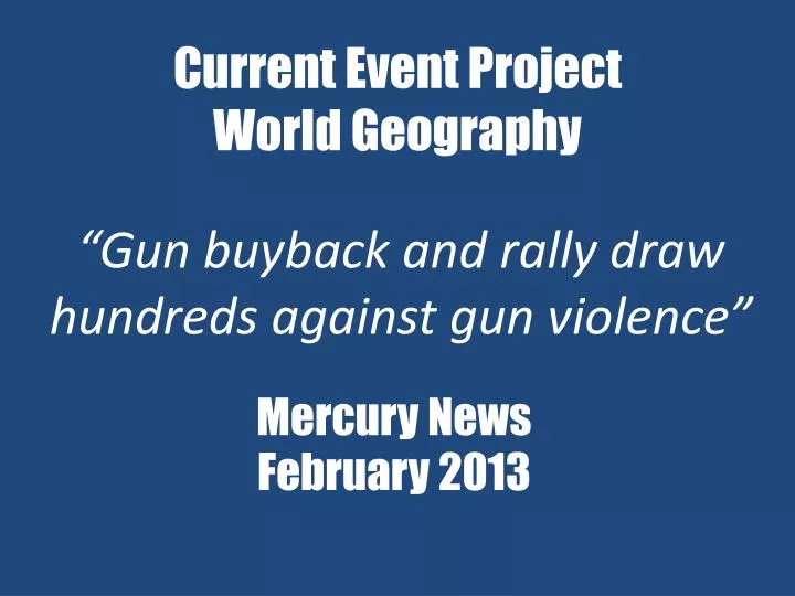 current event project world geography