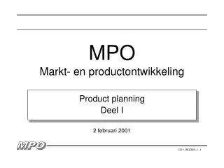 MPO Markt- en productontwikkeling