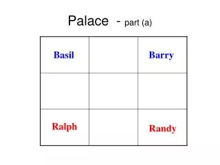 Palace - part (a)