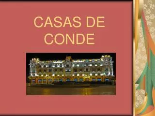 casas de conde