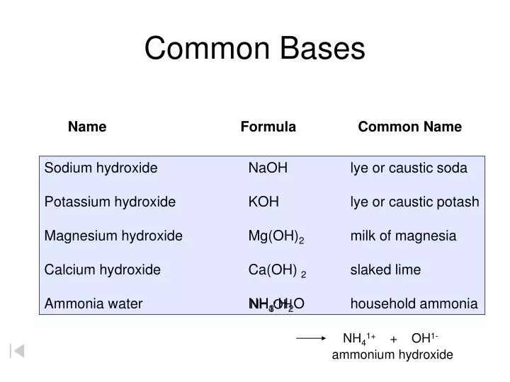 common bases