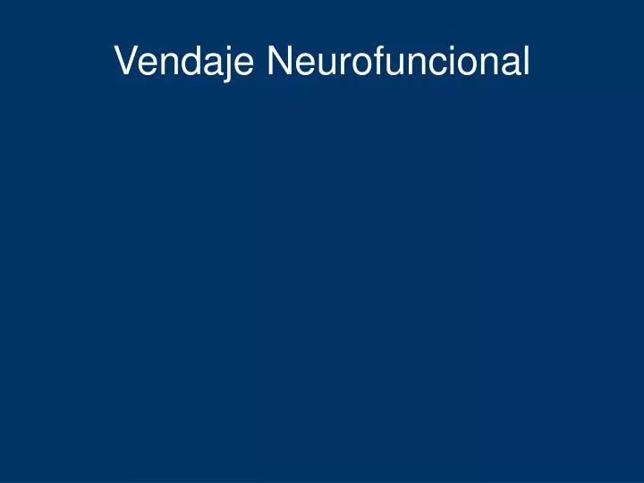 vendaje neurofuncional